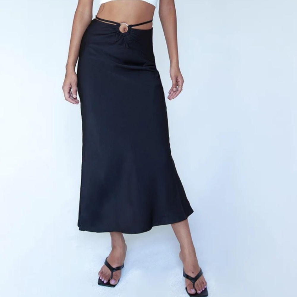 NWT Princess Polly Black Maxi Skirt